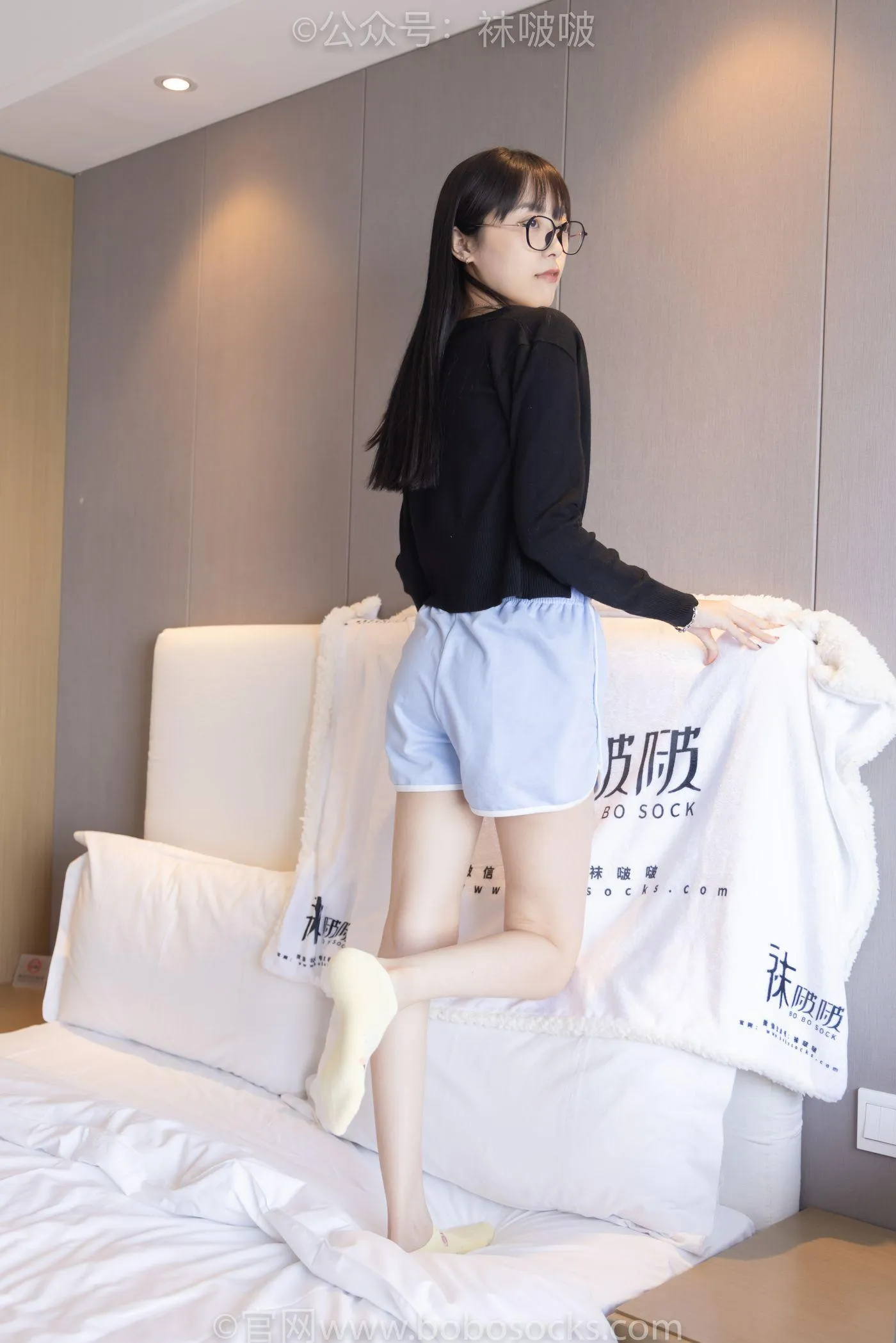 [BoBoSocks袜啵啵]NO.081 稚予- AJ、浅黄色短棉袜、浅蓝色短棉袜、裸足（花絮版） [145P]插图9